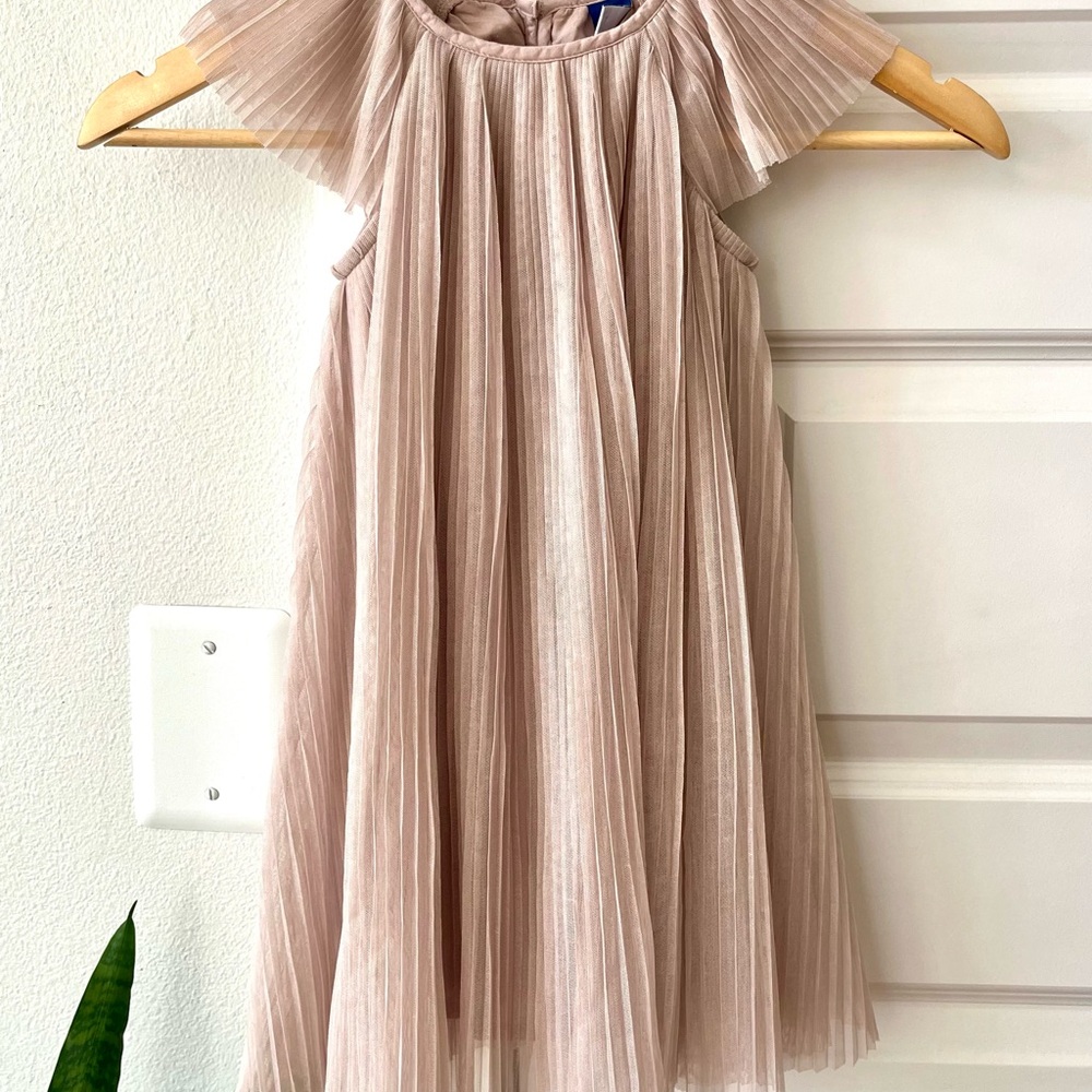 Old Navy Pleated Blush Mauve Tulle Girls Party Dress